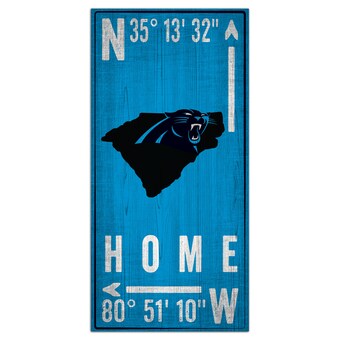 Carolina Panthers 6'' x 12'' Team Coordinate Sign