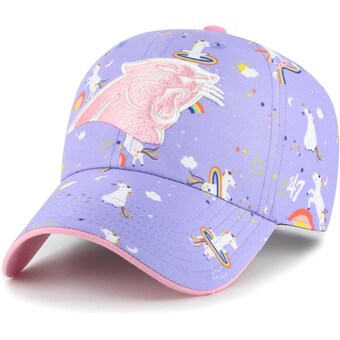 Girls Preschool Carolina Panthers '47 Lavender Unicorn Clean Up Adjustable Hat