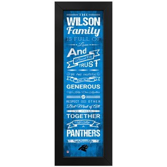 Carolina Panthers Imperial 8" x 24" Custom Print Family Cheer