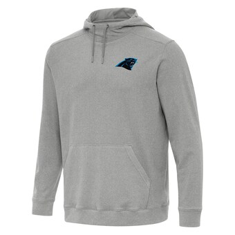 Men's Carolina Panthers Antigua Heather Gray Cloud Pullover Hoodie