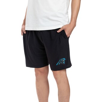 Men's Carolina Panthers Concepts Sport Black Gauge Jam Two-Pack Shorts Set