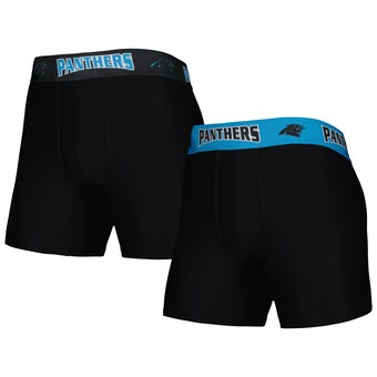 Men's Carolina Panthers Concepts Sport Black/Blue 2-Pack Boxer Briefs Set