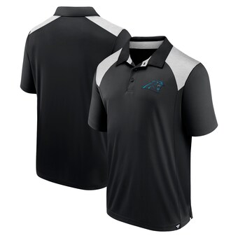 Men's Carolina Panthers Fanatics Black Primary Polo