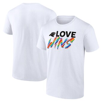 Men's Carolina Panthers White Fanatics Love Wins T-Shirt