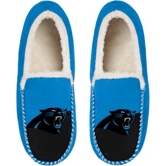 Men's Carolina Panthers FOCO Colorblock Moccasin Slippers