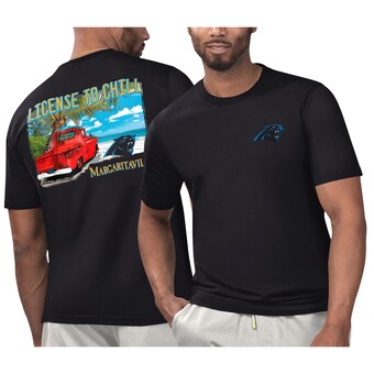 Men's Carolina Panthers Margaritaville Black Licensed to Chill T-Shirt