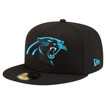 Men's Carolina Panthers New Era Black Team Basic 59FIFTY Fitted Hat