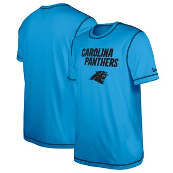 Men's Carolina Panthers  New Era Blue Third Down Puff Print T-Shirt