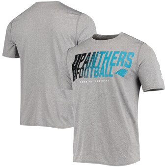Men's Carolina Panthers New Era Heathered Gray Combine Authentic Game On T-Shirt