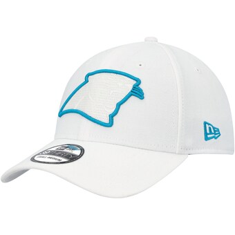 Men's Carolina Panthers New Era White Team White Out 39THIRTY Flex Hat