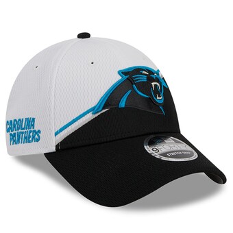 Men's Carolina Panthers  New Era White/Black 2023 Sideline 9FORTY Adjustable Hat