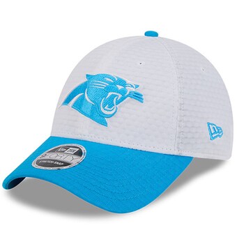 Men's Carolina Panthers New Era White/Blue 2024 NFL Training Camp 9FORTY Adjustable Hat