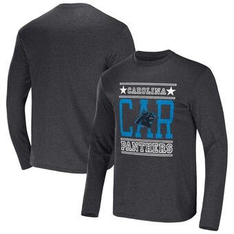 Men's Carolina Panthers NFL x Darius Rucker Collection by Fanatics Heathered Charcoal Long Sleeve T-Shirt