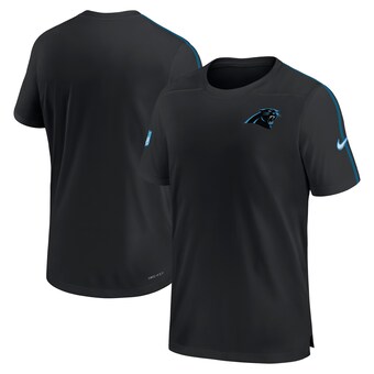 Men's Carolina Panthers Nike Black 2024 Sideline Coach UV Performance T-Shirt