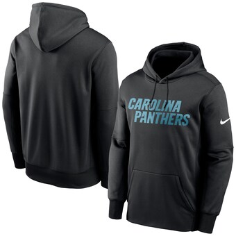 Men's Carolina Panthers Nike Black Fan Gear Wordmark Performance Pullover Hoodie