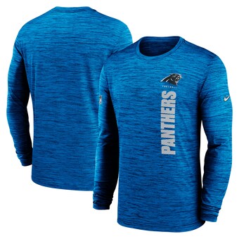 Men's Carolina Panthers Nike Blue 2024 Sideline Velocity Performance Long Sleeve T-Shirt