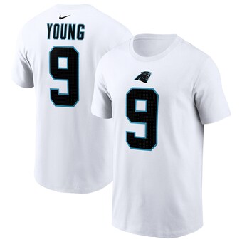 Men's Carolina Panthers Bryce Young Nike White 2023 NFL Draft First Round Pick Player Name & Number T-Shirt