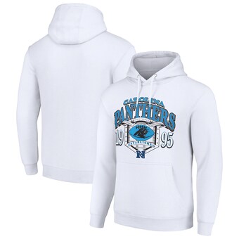 Men's Carolina Panthers Starter White 80s Retro Pullover Hoodie