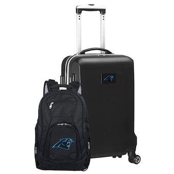 Carolina Panthers MOJO Black 2-Piece Backpack & Carry-On Set