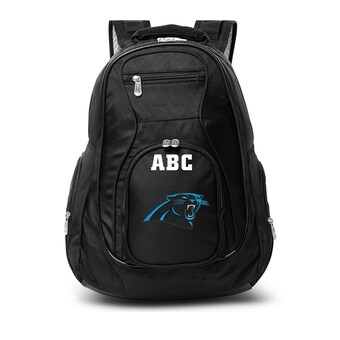 Carolina Panthers MOJO Black Personalized Premium Laptop Backpack