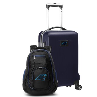 Carolina Panthers MOJO Navy 2-Piece Backpack & Carry-On Set