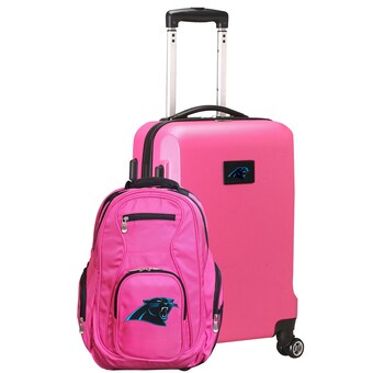 Carolina Panthers MOJO Pink 2-Piece Backpack & Carry-On Set