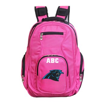 Carolina Panthers MOJO Pink Personalized Premium Laptop Backpack