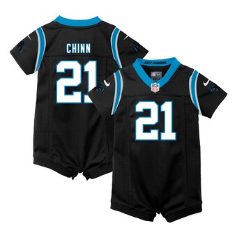 Newborn Carolina Panthers Jeremy Chinn Nike Black Romper Game Jersey