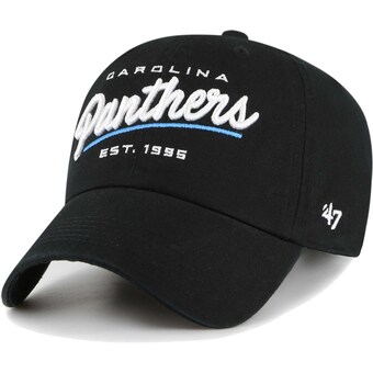 Women's Carolina Panthers '47 Black Sidney Clean Up Adjustable Hat