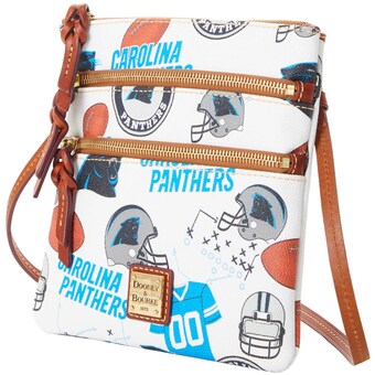 Women's Carolina Panthers Dooney & Bourke Triple-Zip Crossbody Bag