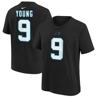 Youth Carolina Panthers Bryce Young Nike Black Player Name & Number T-Shirt