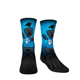 Youth Carolina Panthers Rock Em Socks Mascot Pump Up Crew Socks