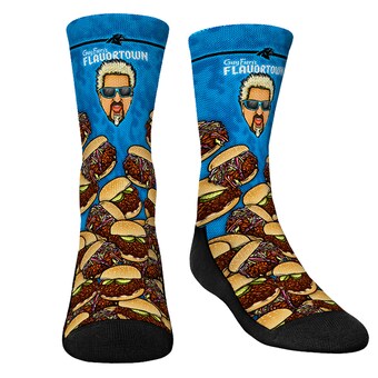 Youth Carolina Panthers Rock Em Socks NFL x Guy Fieri’s Flavortown Crew Socks