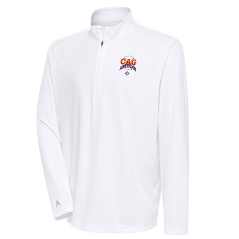 Men's Chicago American Giants Antigua White Tribute Quarter-Zip Pullover Top