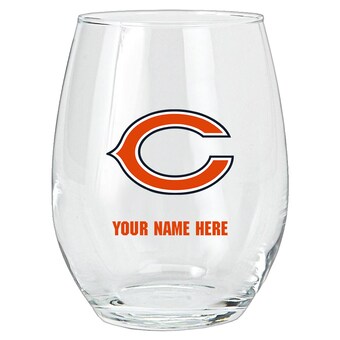 Chicago Bears 15oz. Personalized Stemless Glass Tumbler