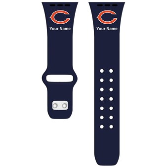 Chicago Bears 38/40/41mm Personalized Silicone Apple Watch Band