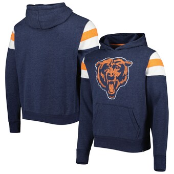 Men's Chicago Bears '47 Heathered NavyPremier Nico Pullover Hoodie