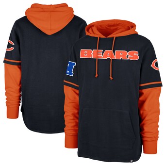 Men's Chicago Bears '47 Navy Shortstop Pullover Hoodie