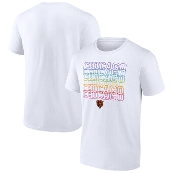 Men's Chicago Bears Fanatics White City Pride Logo T-Shirt