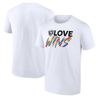 Men's Chicago Bears White Fanatics Love Wins T-Shirt