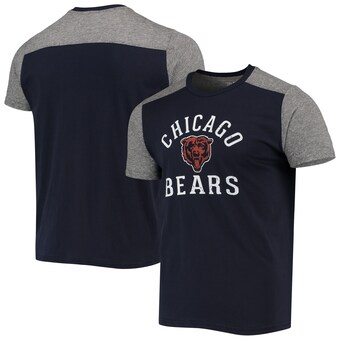 Men's Chicago Bears Majestic Threads Navy/Gray Field Goal Slub T-Shirt