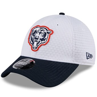 Men's Chicago Bears New Era White/Navy 2024 NFL Training Camp 9FORTY Adjustable Hat