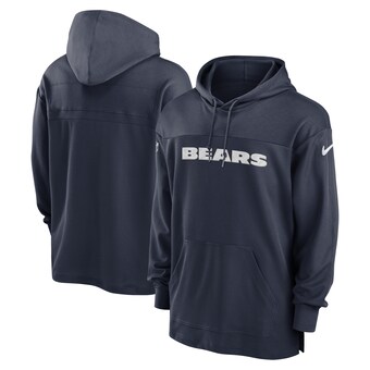 Men's Chicago Bears  Nike Navy 2023 Sideline Lightweight Performance Hooded Top