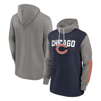 Men's Chicago Bears Nike Navy Fashion Color Block Pullover Hoodie