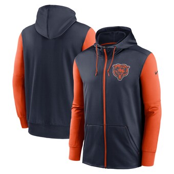 Men's Chicago Bears  Nike Navy Performance Full-Zip Hoodie