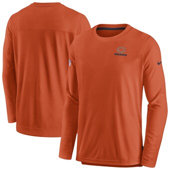 Men's Chicago Bears Nike Orange Sideline Lockup Performance Pullover Sweatshirt