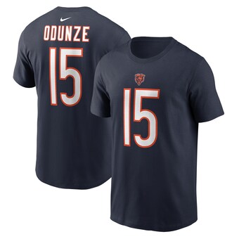 Men's Chicago Bears Rome Odunze Nike Navy 2024 NFL Draft First Round Pick Name & Number T-Shirt