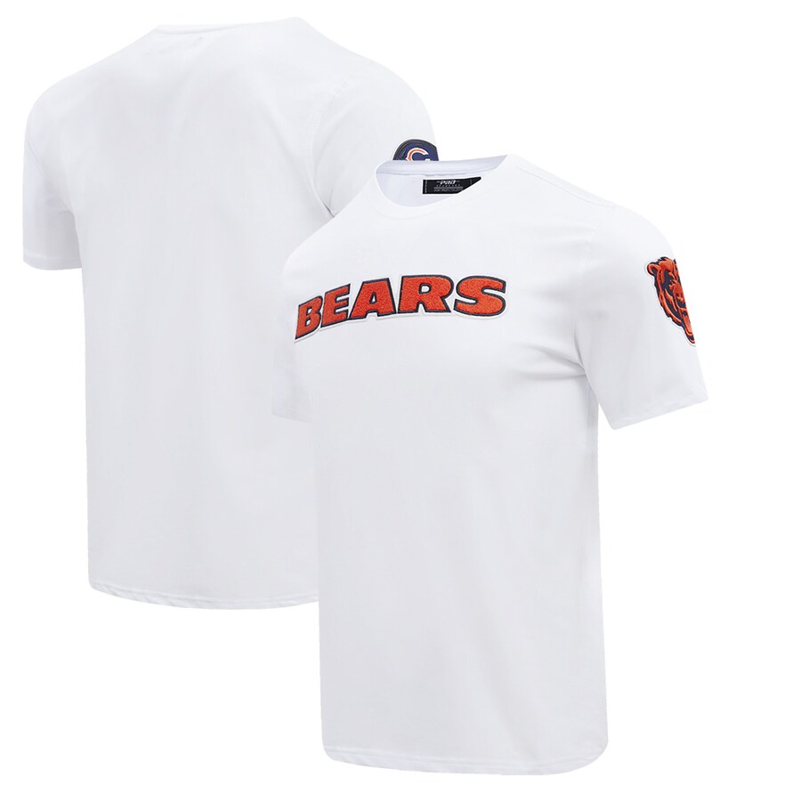 Men's Chicago Bears  Pro Standard White Classic Chenille T-Shirt