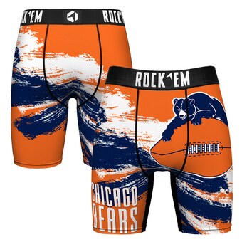 Men's Chicago Bears  Rock Em Socks Gridiron Classic Paint Boxer Briefs