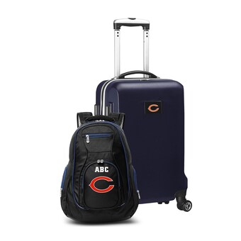 Chicago Bears MOJO Navy Personalized Deluxe 2-Piece Backpack & Carry-On Set